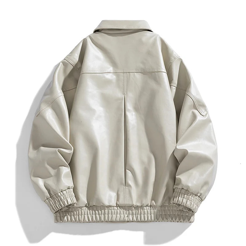 Breathable Loose Fitting Leather Jacket for Men in Spring Autumn Fashion Trend Casual Handsome Highquality 250312