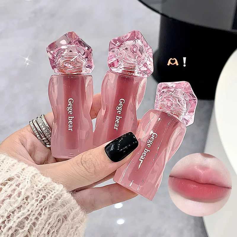Gege Bear Pink Cream Mist Lip Mud Matte Velvet Lip Gloss Long-lasting Easy To Color Liquid Lipstick Cream Nude Peach Lip Glaze W250312