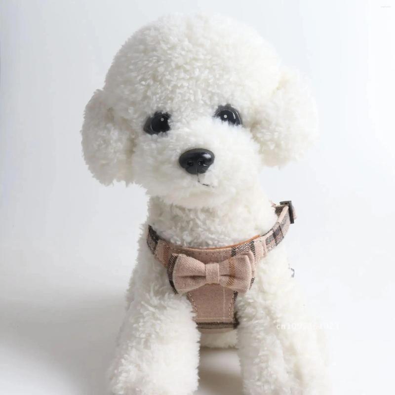 Update Vest Harness Leash Set For Small Dog Reflective Adjustable Puppy Bow Pet Outdoor Dogs Running Walking