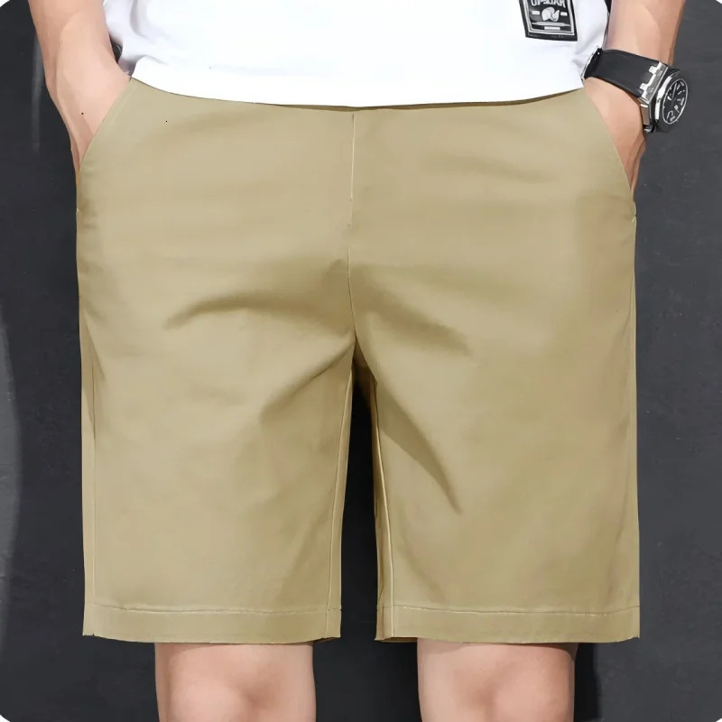 Summer 100% Cotton Soft Mens Drawstring Waist Comfortable Black and White Yellow Red Blue Casual Shorts M5XL 250312