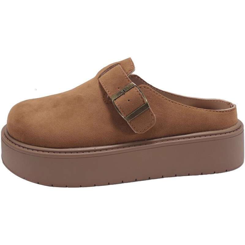 Baotou Half for Women Outwear 2025 Spring Summer New Thick Bottom Height Increasing Slippers