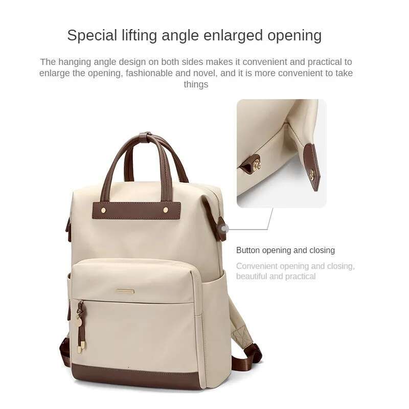 GOLF Large Capacity Schoolbag College Student Commuter Computer Bag Minimalist Female Handheld Backpack