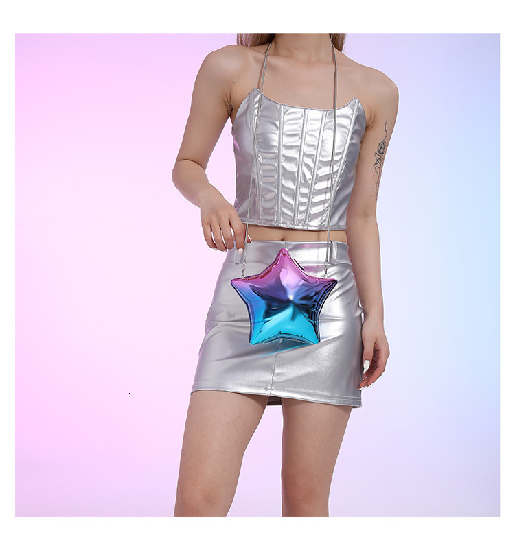 Acrylic Multi color Bright Pentagram Coin Purse 2025 Sweet And Spicy Women s Lipstick Party Handbag Mini Bag Fashion Designer Banquet Niche Candy Colo