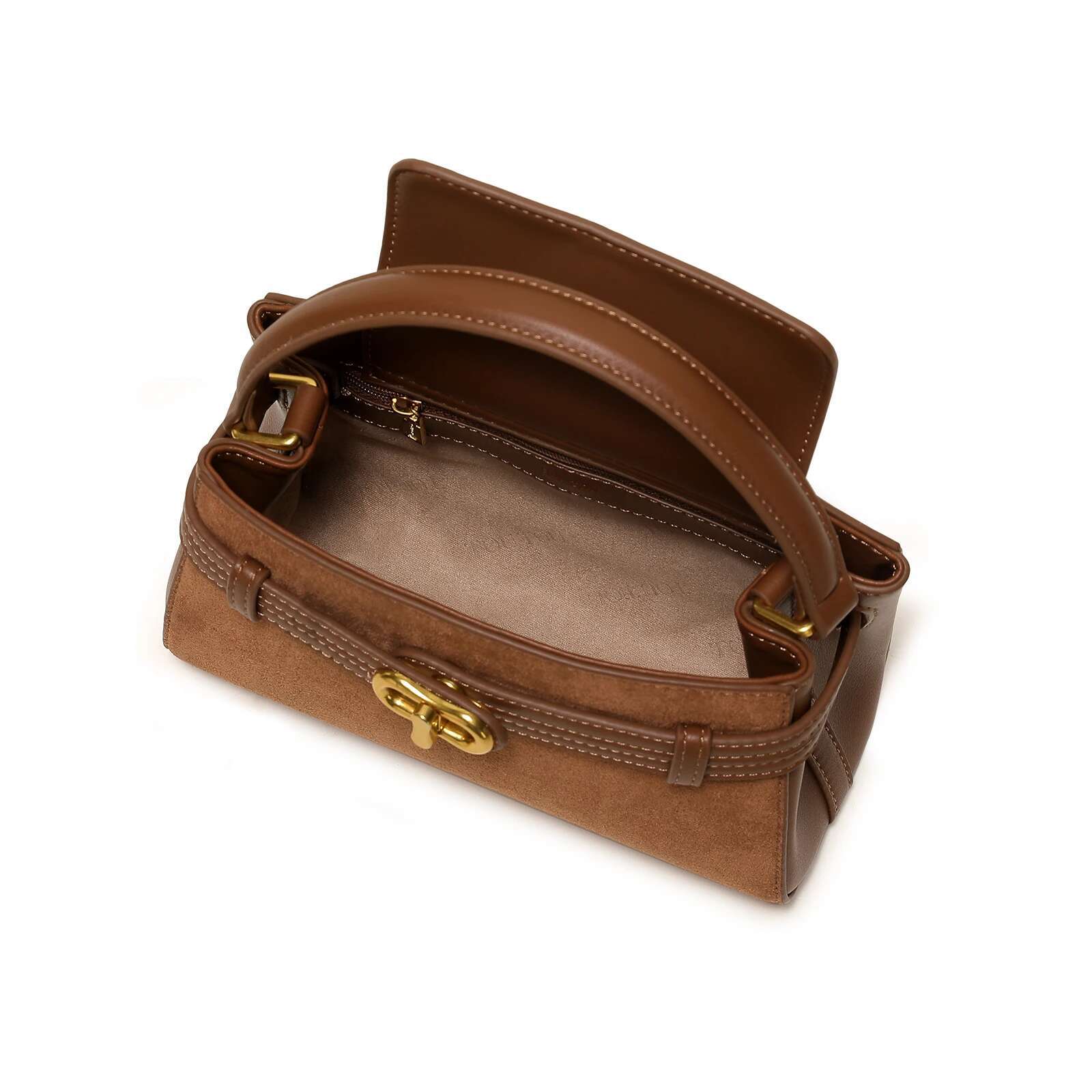 TOUTOU Temperament Melade Brown Mini Ladies Handbag Shoulder Crossbody Bag Fashionable Versatile Christmas Gift