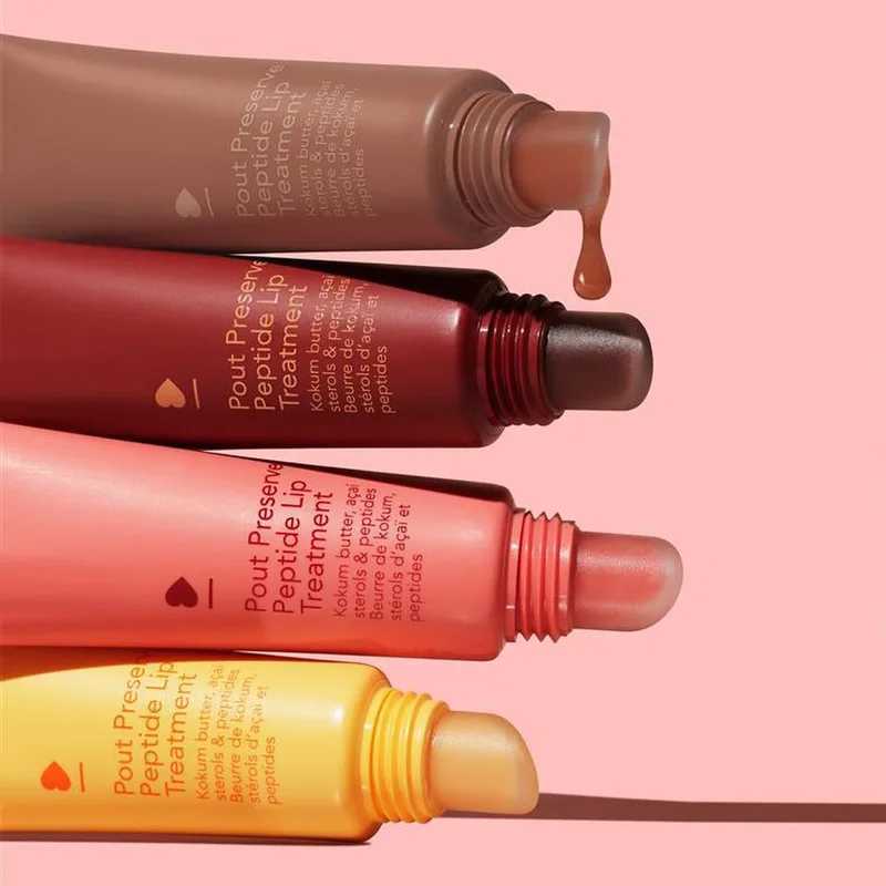 Hydrating Peptide Lip Gloss Transparent Lip Jelly Serum Mirror Water Light Fade Lip Lines Glossy Moisturizing Lip CosmeticXJ250312