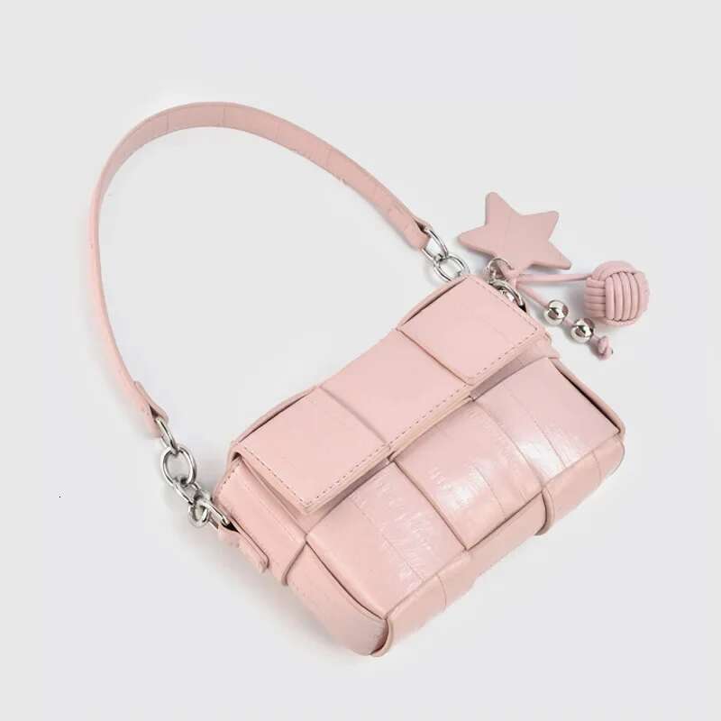 Women's New Mini Square Handbag Light High Grade Feeg Crossbody Weave Initial Summer Small Bag