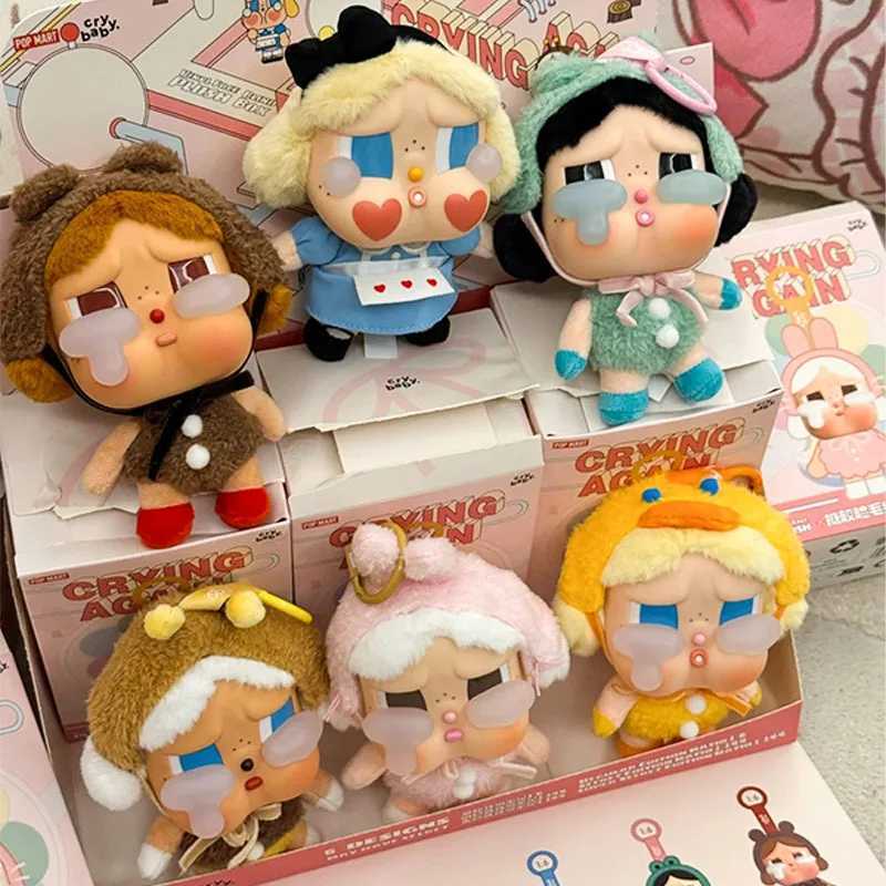 Cry Baby Vinyl Face Plush Blind Box Crying Again Series Doll Toy Mystery Bag Animal Bag Pendant Keychains Doll Presents X250312
