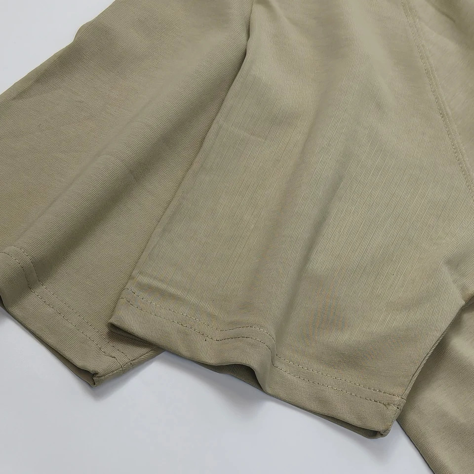 100% pure cotton short sleeved Tshirt mens summer round neck solid color loose casual half top 250312