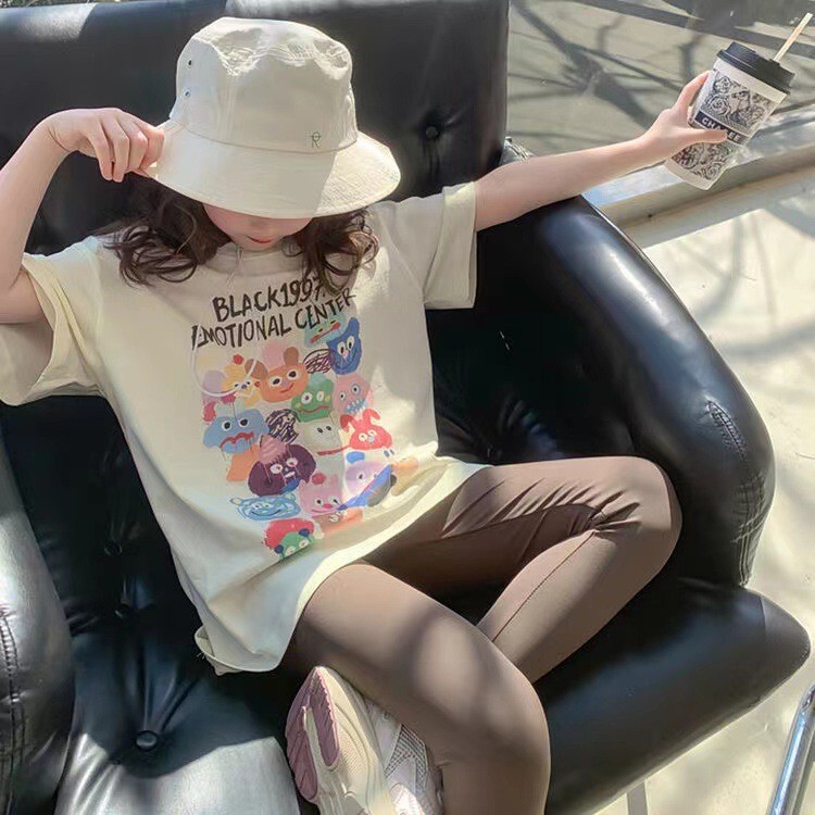 Ddmyshoesvip Girls Short Sleeved New Korean Edition Fashionable Children S Little Girl T Shirt Top Summer Bottom