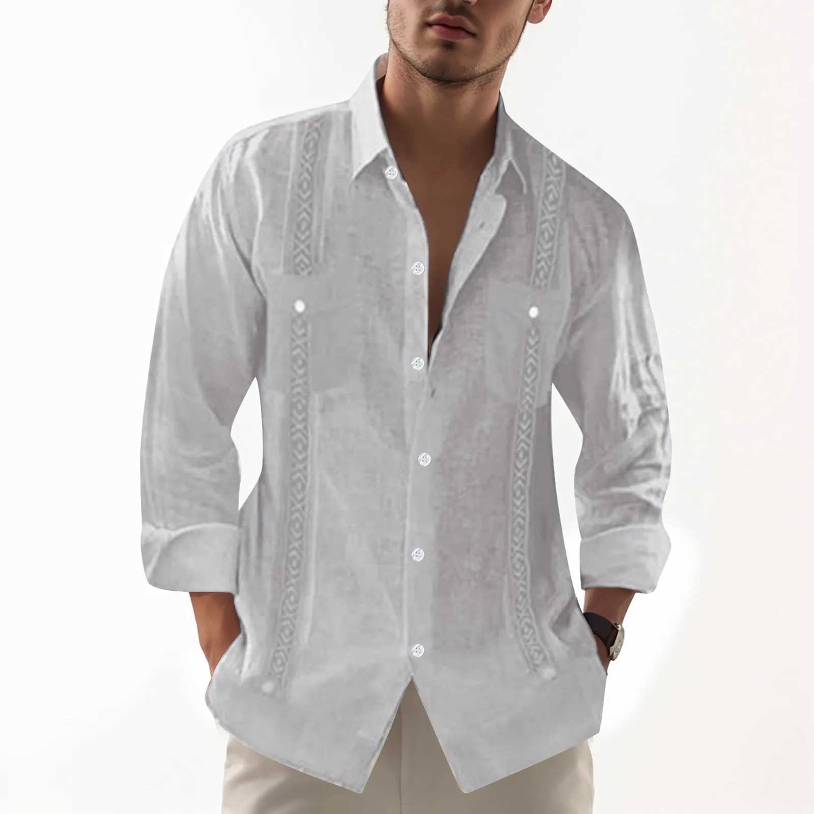 Mens minimalist solid shirt with button elasticity lightweight outdoor sports shirt autumn long sleeved lapel collar fashionable shirt W250312