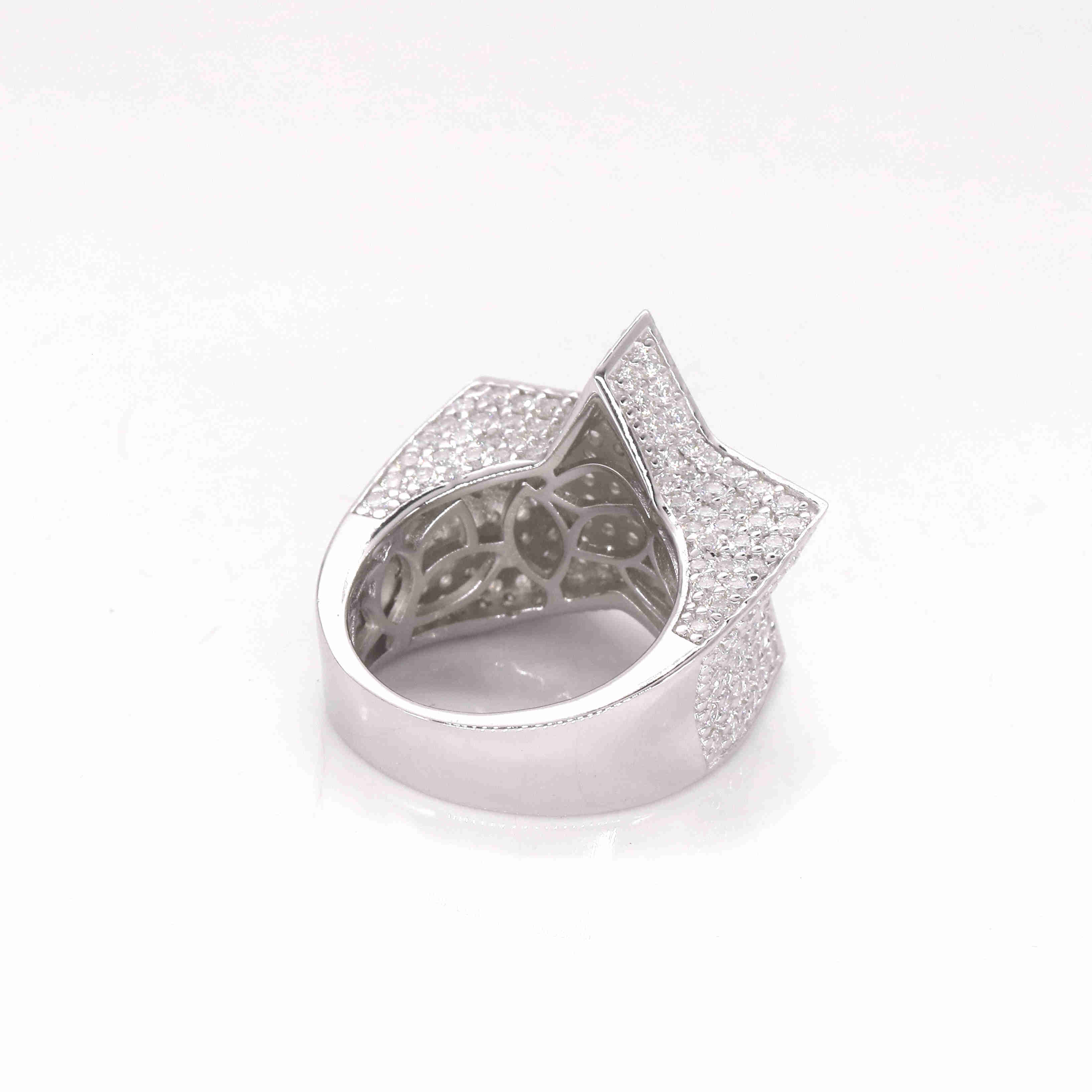 Source Manufacturers Pentagram Moissanite Hip Hop Ring Moissanite Championship Ring Moissanite Diamond Ring for Men