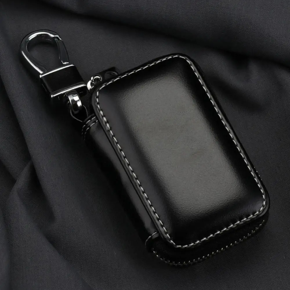 Genuine Leather Keychain Men Women Key Holder Organizer Pouch Car Key Fob Case Cover Zipper Bag Women Men Key Wallets 250311