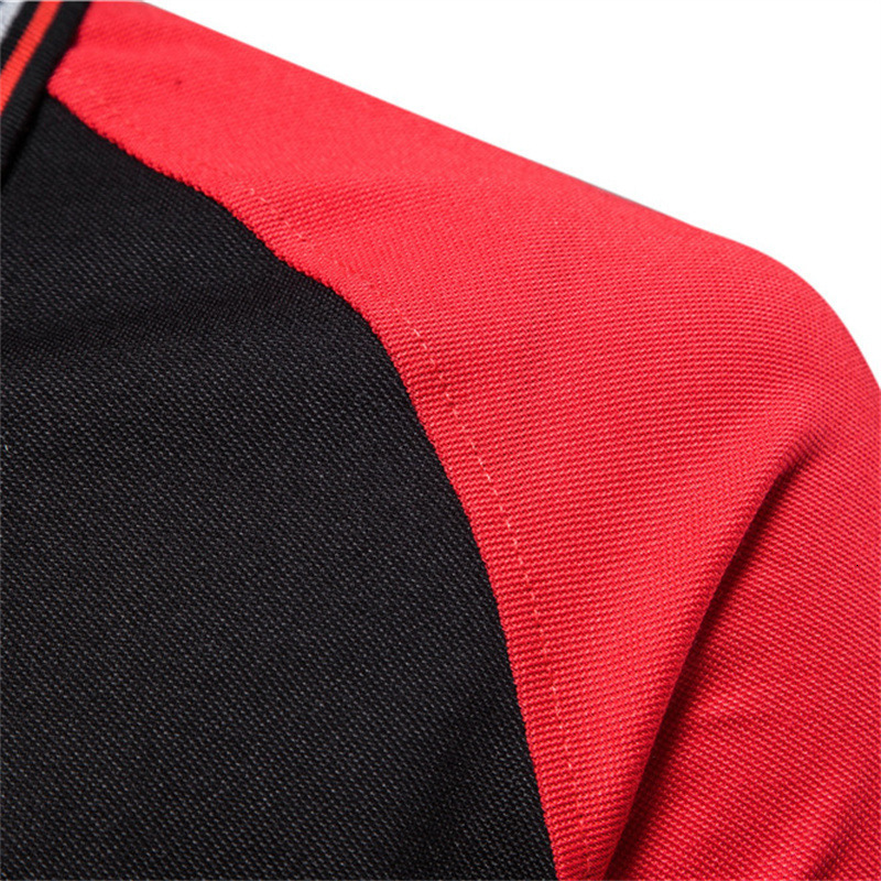 tracksuit Men's short summer new European size raglan sleeve POLO shirt casual splicing men's Sweatshirt