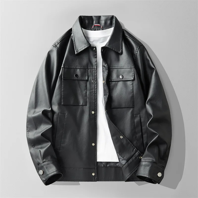 Motorcycle Set Mens Racing Protective Equipment Windproof and Waterproof Business Leisure Leather Jacket 250312