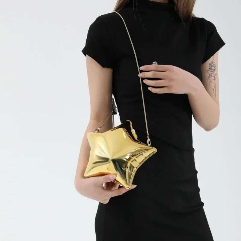 Acrylic Multi color Bright Pentagram Coin Purse 2025 Sweet And Spicy Women s Lipstick Party Handbag Mini Bag Fashion Designer Banquet Niche Candy Colo