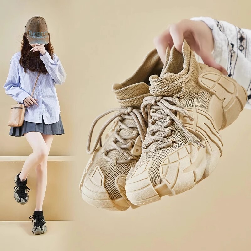 2025 New Colorful Women's Flight Weaving Shoes Designer Trendy Fashion Breathable Sports Fitness Running Leisure Korean Edition Street Photograph