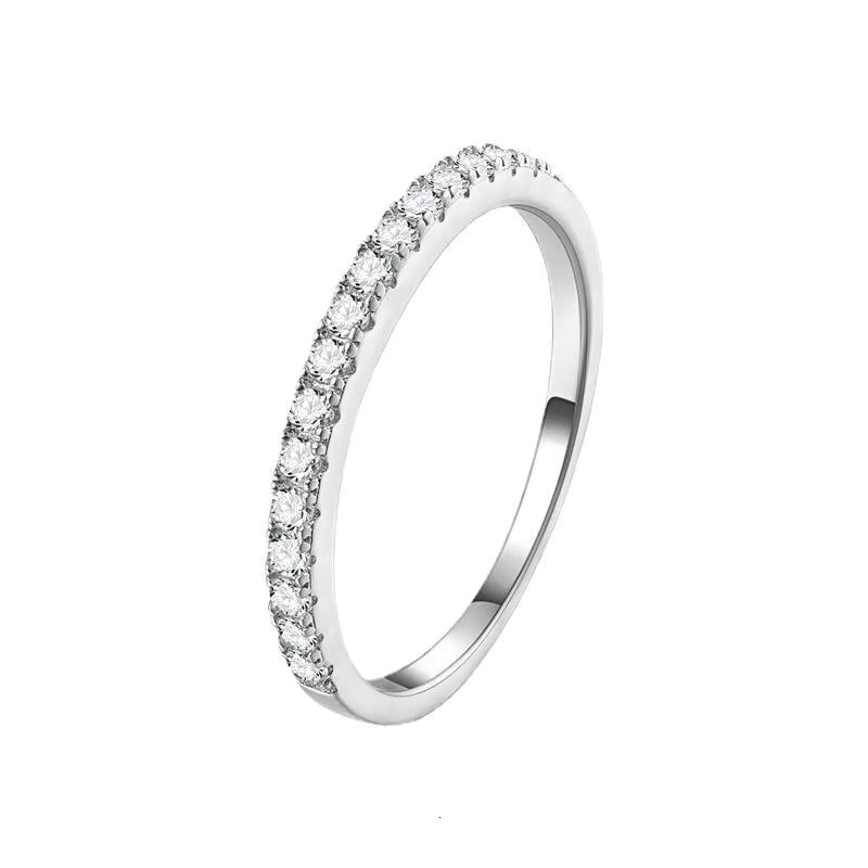 Factory Wholesale Sterling Silver S925 Moissanite Ring Couple Ring Full Diamond Wedding Ring