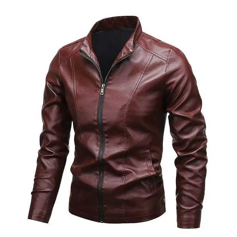 Spring Autumn Men Jacket Black Leather Coat Concise Young Man Bomber Jackets Zipper Leather Jacket for Men Plus Size M-5XL MY266T250311