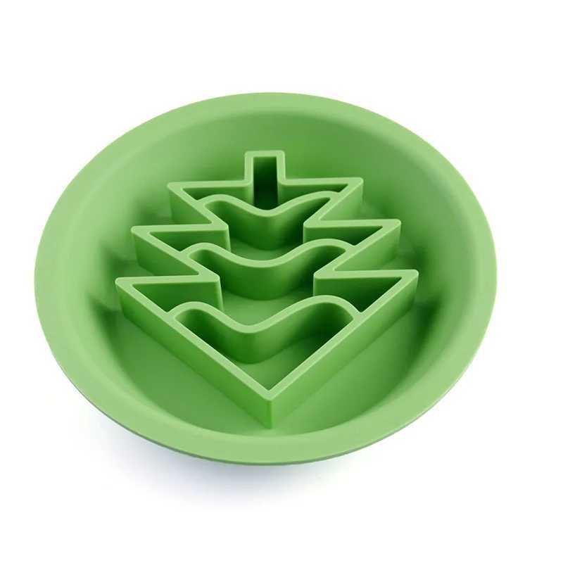 Pet Supplies Dog Slow Bowl Food Grade Silicone Tableware Christmas Tree Cat Pet Bowl Anti-choking Slow Food Bowl Licking Pad