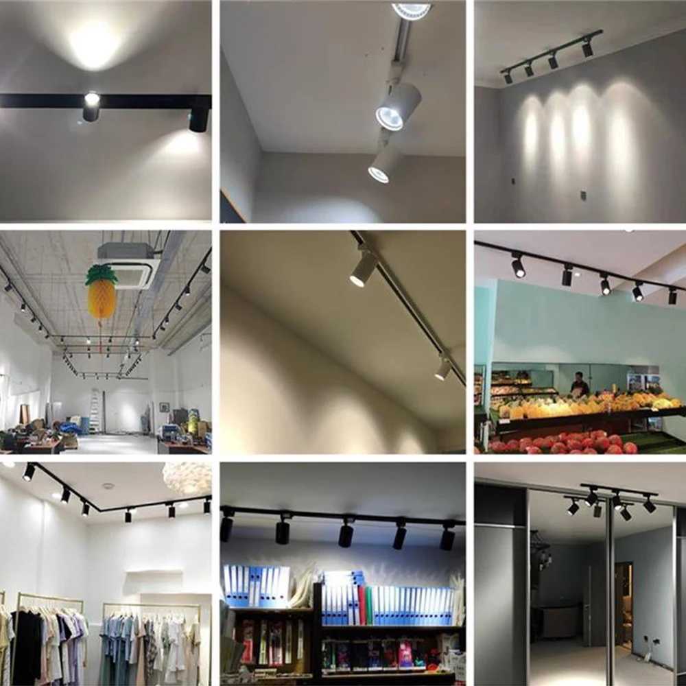 Set Led Track Light Fixture Track Lighting Wall Lamp Rail Spot Lights Led track rail Spotlight Clothing Shop Smart Home Lighting Z250312
