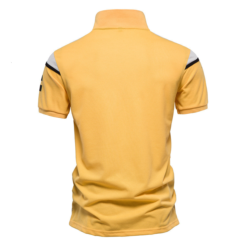 Men's T-shirt 2025 New Year Summer Splicing Printed Cotton Short Sleeve Polo tracksuit