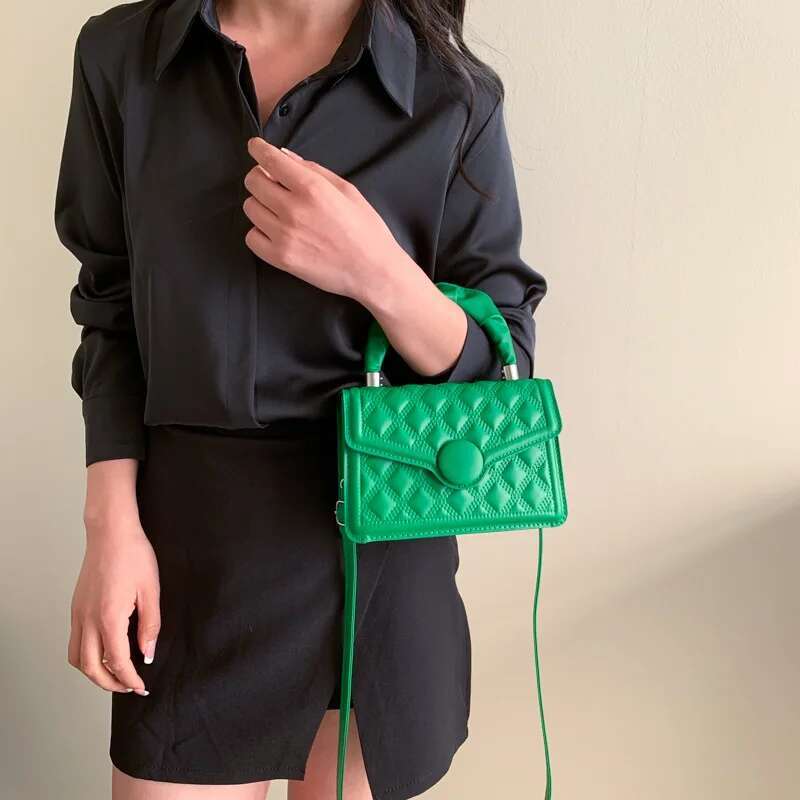 Solid Color Womens Mini Handbag High quality Women s Designer Personalized Crossbody Bag Fashionable New Single Shoulder Small Square Bag Wallet Casua