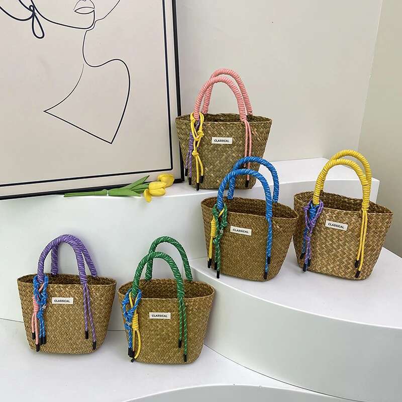 LEFTSIDE Small Weave For Women 2025 Summer New Shoulder Bags Lady Handbag Females Straw Tote Beach Hand Bag