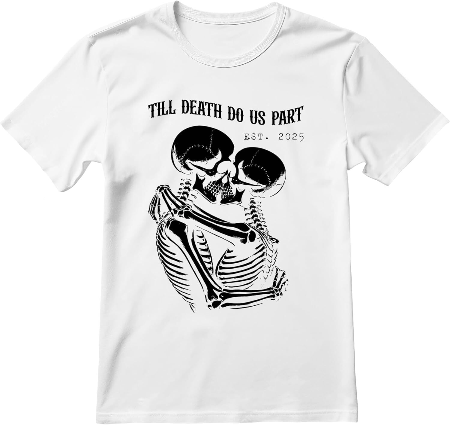 Mens T shirt ThuhaTree Store Valentine's Day Skull Couple T-Shirt 2D, 2D Skull Couple Graphic Tee tee Casual tops summer clothes