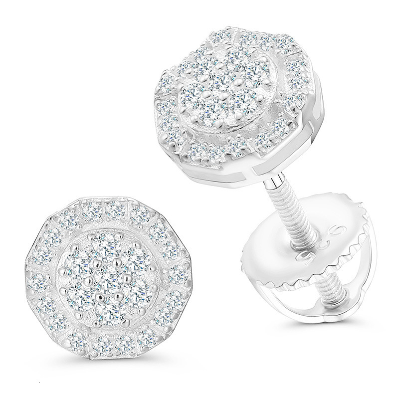 S925 Silver Moissanite Earrings Small Rock Sugar Earrings Iced Out Hip Hop Jewelry Earrings For Men Women Pass Diamonds Tester