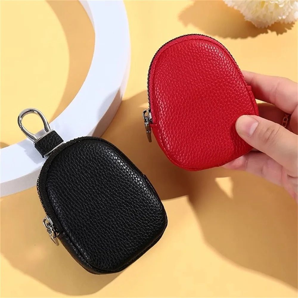 Womens Mini Coin Purse with Key Ring Key Bag Multi-function Storage Bags PU Leather Zipper Change Bag Wallet Earphone Pouch 250311