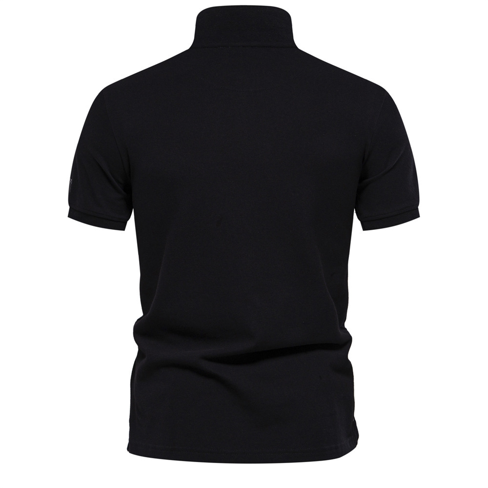 2025 tracksuit Spring/Summer New Top Embroidered Solid Color Short Sleeve Men's Polo t shirt