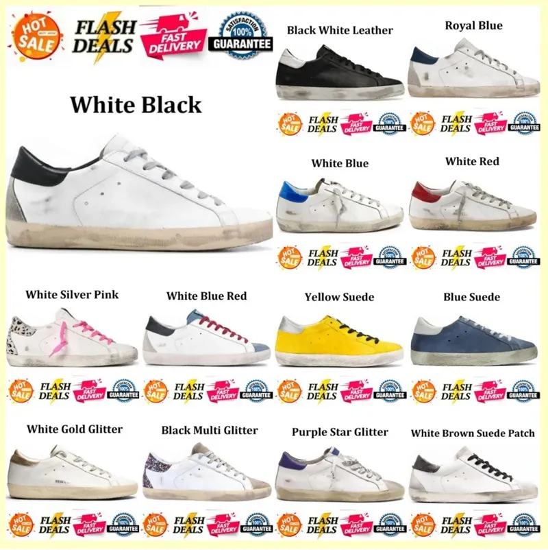Designer Shoes Women Brand Men New Release Italy Sneakers Sequin Classic White Do Old Dirty Casual Shoe Lace Up Woman Man Casual Shoe