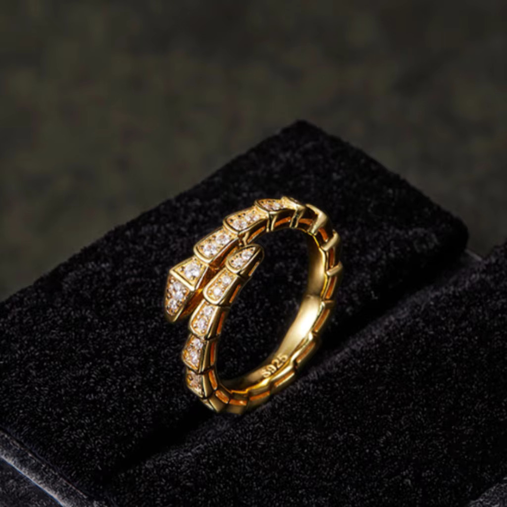 Customizable Fashion Unisex Luxury Snake Moissanite Iced Cuban Wedding Diamond Moissanite Men Ring