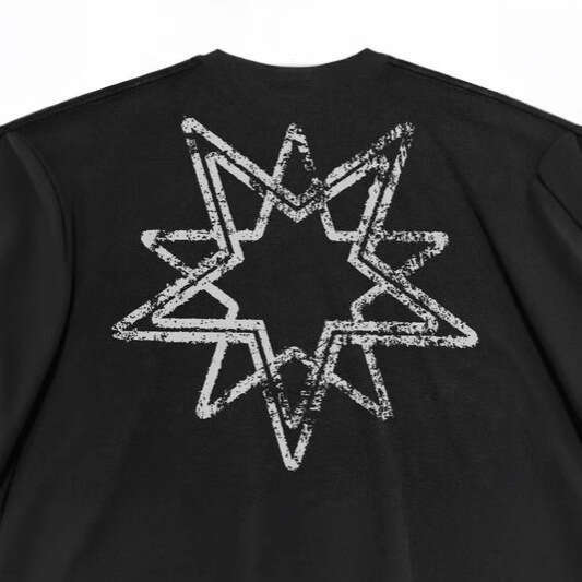 American style dark themed personalized street fake two-piece round neck long sleeved new printed loose fitting unisex top