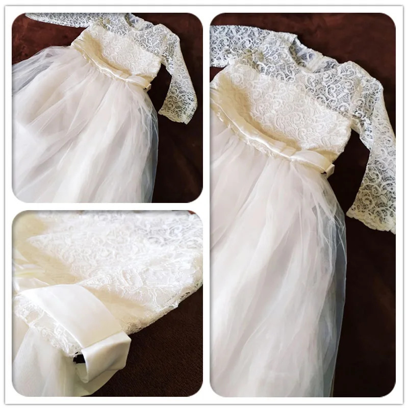 Long Formal Bridesmaid Teens Girls Dress Lace Children Costume Princess Party Flower Kids Clothes Wedding Evening 10 12 Vestidos 250311