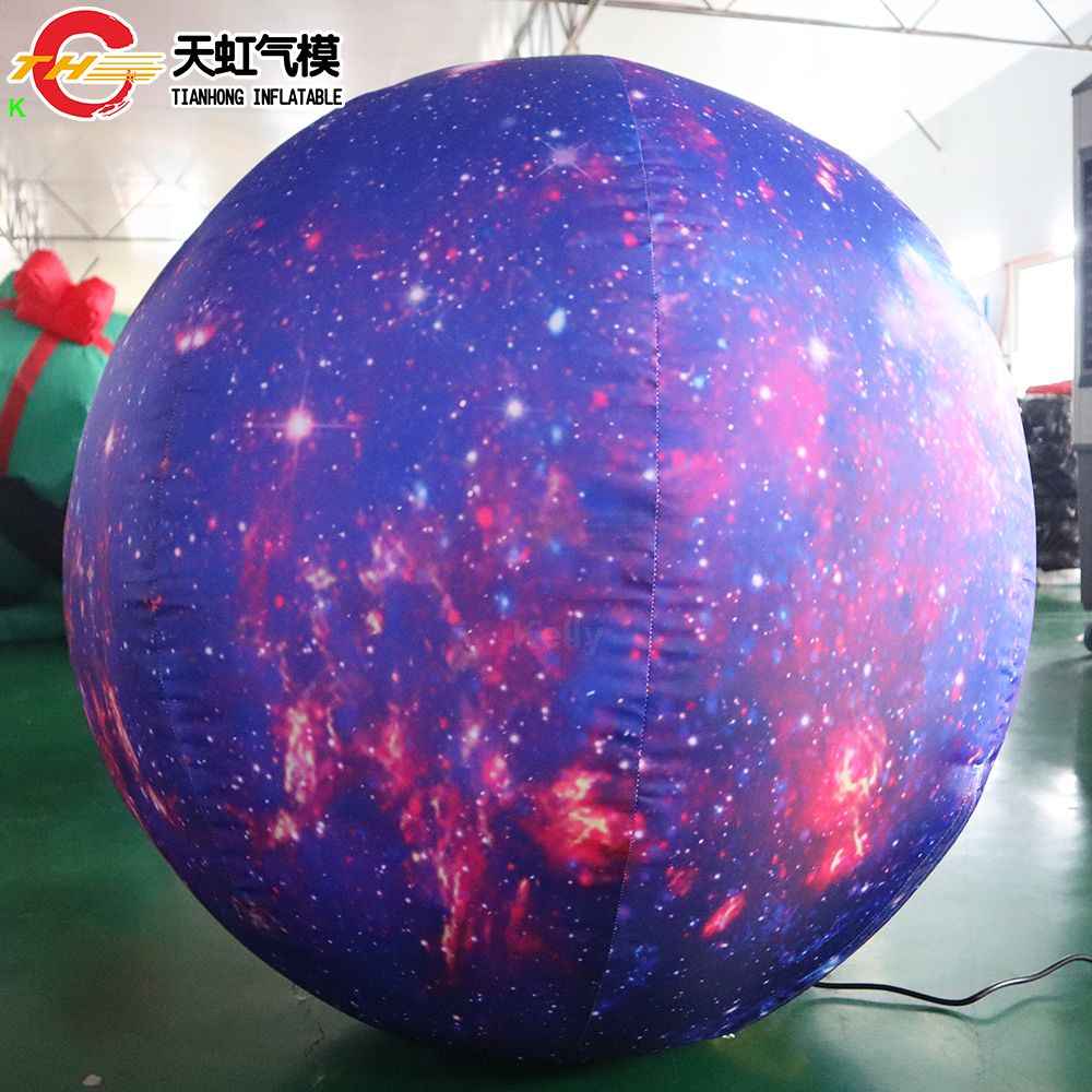 Activities 6m dia (20ft) with blower giant Inflatable Space Balloon LED Lighting Space themed Inflatable Planet Model for Decoration