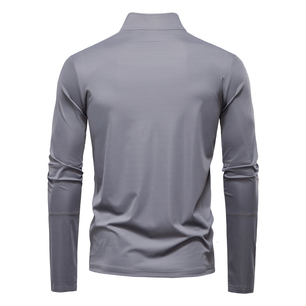 2025 polo Spring/Summer New Men's Sunscreen and UV Protection UPF100+Base Shirt Long Sleeve Half Zipper T-shirt for Men tracksuit