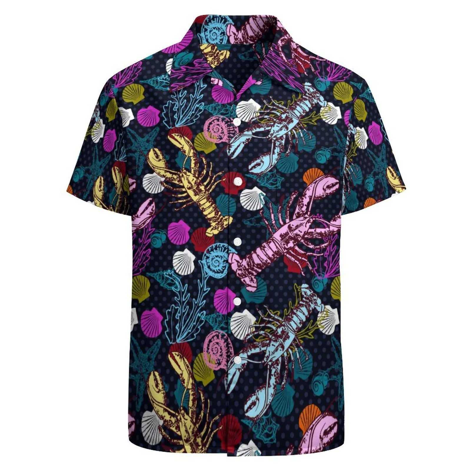 Interesting turtle mens Hawaiian shirt casual button down shirt summer short sleeved shirt 2024 new fashion shirt mens brand clothing W250312