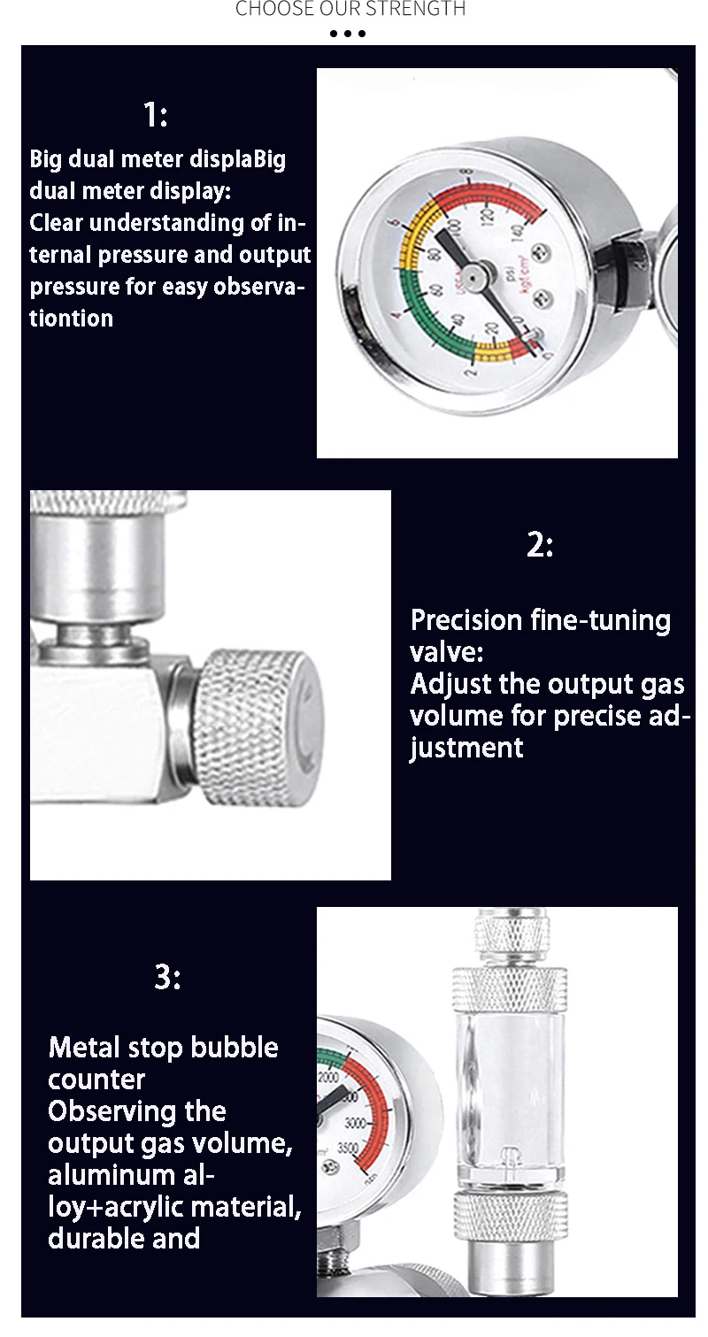 ZRDR DIY Aquarium CO2 Regulator Magnetic Solenoid Kit Check Valve Fish Tank Accessories CO2 Control System Reactor Generator Set