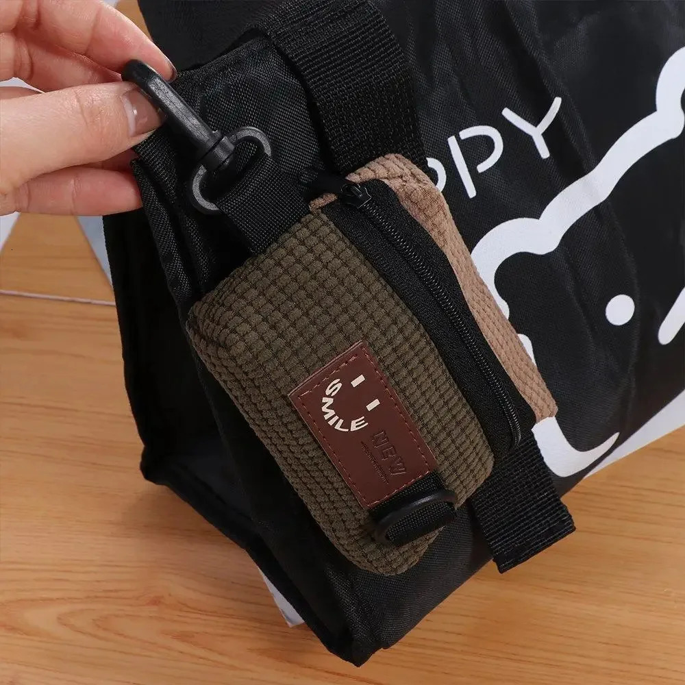 Fashion Corduroy Coin Purse Keychain Mini Key Case Zipper Montage Square Earphone Bag Outdoor Cycling 250311