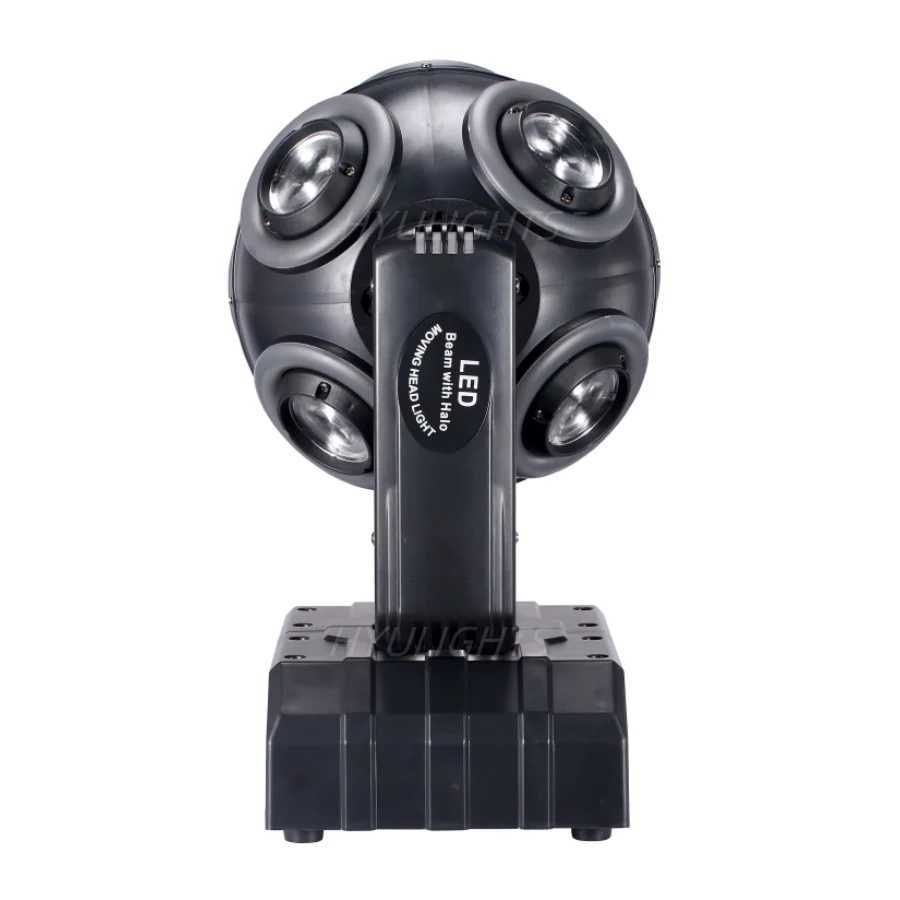 LED Moving Head 8x15W RGBW 4in1 With Halo RGB 3in1Football Light 360 Infinite Rotation Beam Strobe Dj Bar DMX 512 Stage Effect X2503121