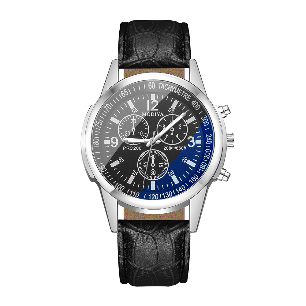Stylish Mens Quartz Watch with Blue Light Glass Belt for Fashionable Men Trendy and Decorative Timepiece for Everyday Wear