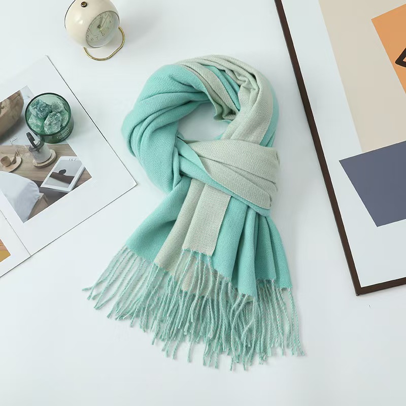 K104 Cashmere scarf women's winter hot imitation cashmere scarf versatile men's shawl Korean style thick double-sided wool scarf