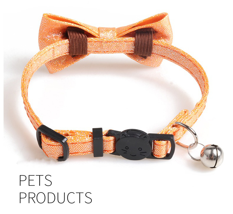 Sparkle Cat Collar, Breakaway Safety Collar with Bell Cat Bow Tie Collar Cute Kitten Collar Multiple Colors Pet Collar Adjustable Safety Quick Release