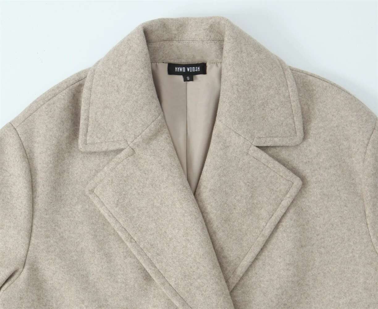 Pb&Za Autumn/Winter New Women's Fashion Soft Loose Collar Long Sleeve Medium Length Woolen Coat