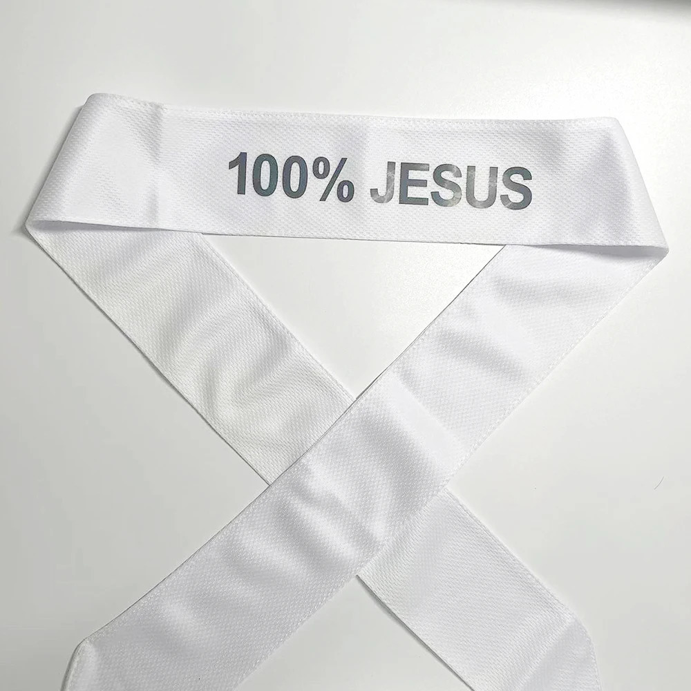 100 percent jesus headband fans Print Basketball Sports head band for Men Women Running Fitness White Sweatband Bandana250311