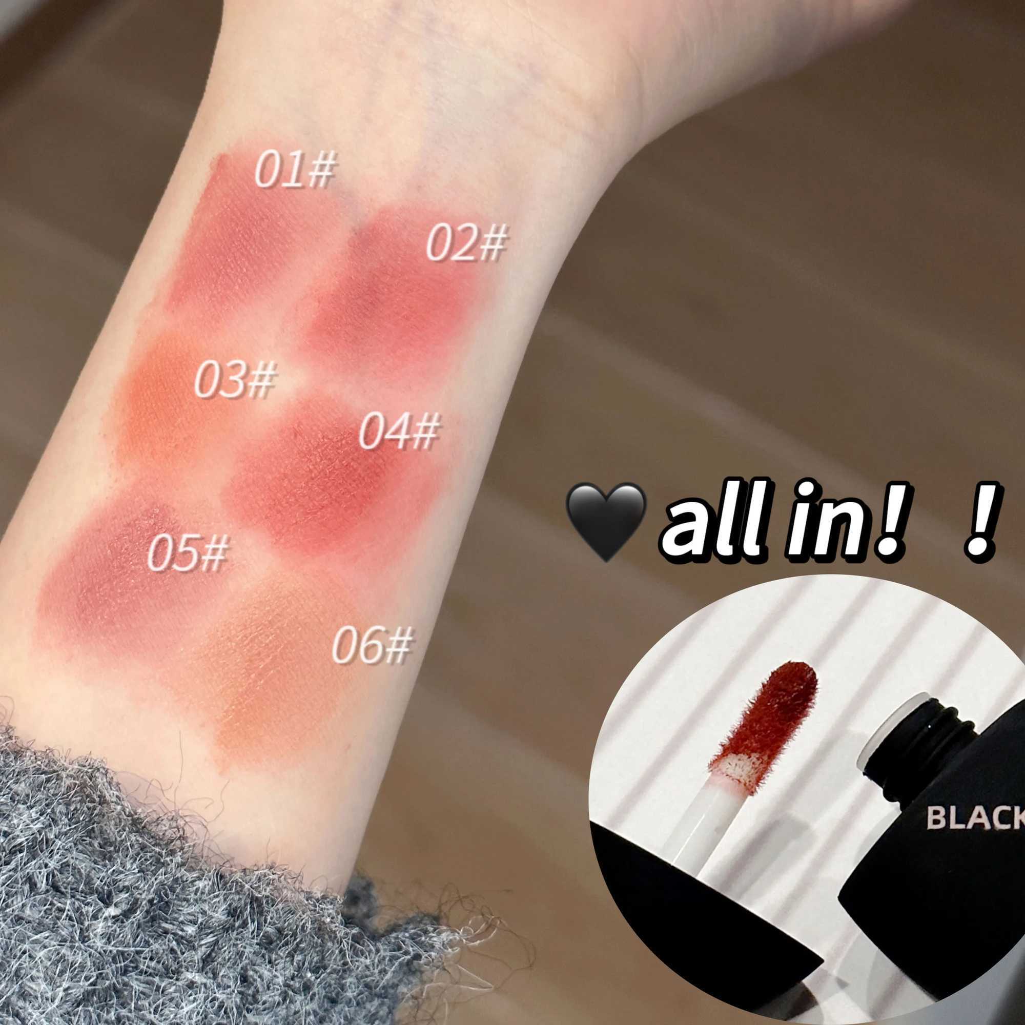 Black Silver Heart Lipstick Velvet Matte Lip Mud Clay Lip Gloss Liquid Lip Tint Cream Pigment For Lasting Silky Lips CosmeticsXJ250312