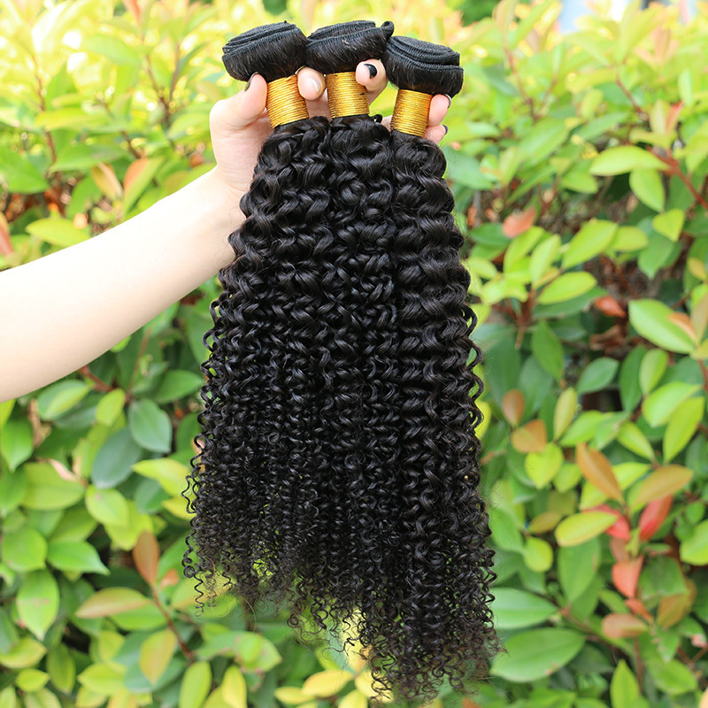 8 to 22 Inch Black Water Wave Brazilian 8A Human Hair Kinky Curly Weft Natural Color Machine Made Top Quality Perfect for Stylish and Versatile Looks