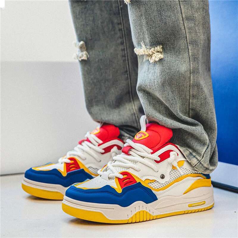 Trendy Men Original Skate Fashion Colorful Designer Sneakers Hip Hop Platform Men's Skateboard Shoes