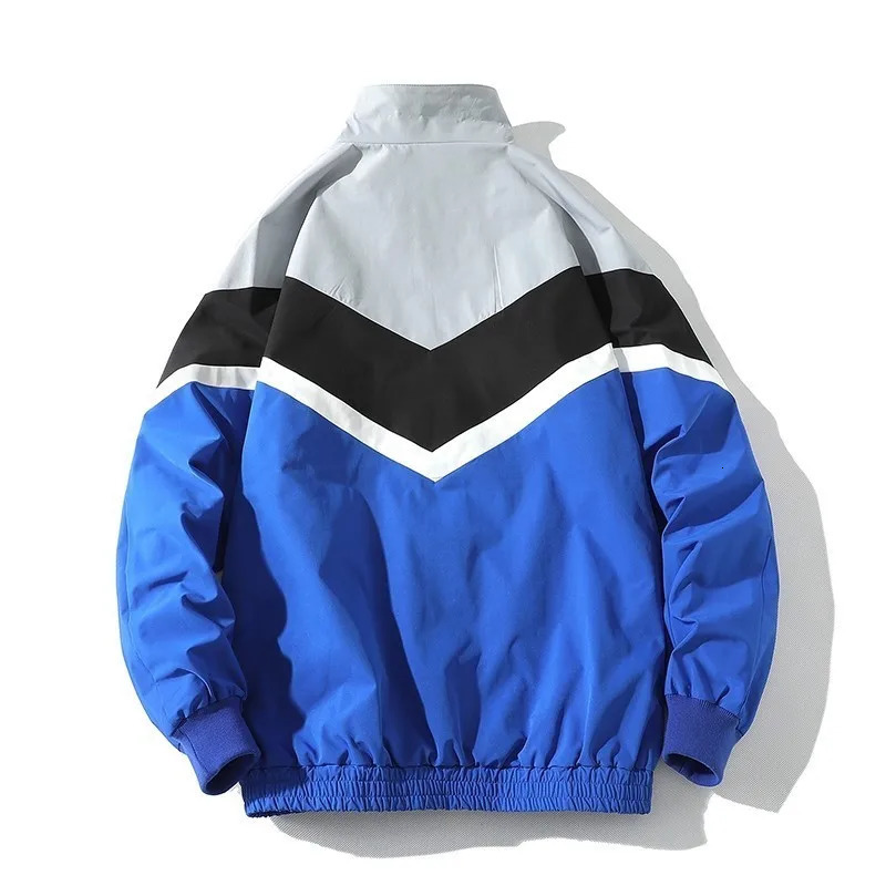 mens streetwear autumn trend windproof jacket zipper Harajuku Coats sport black blue bomber 250312